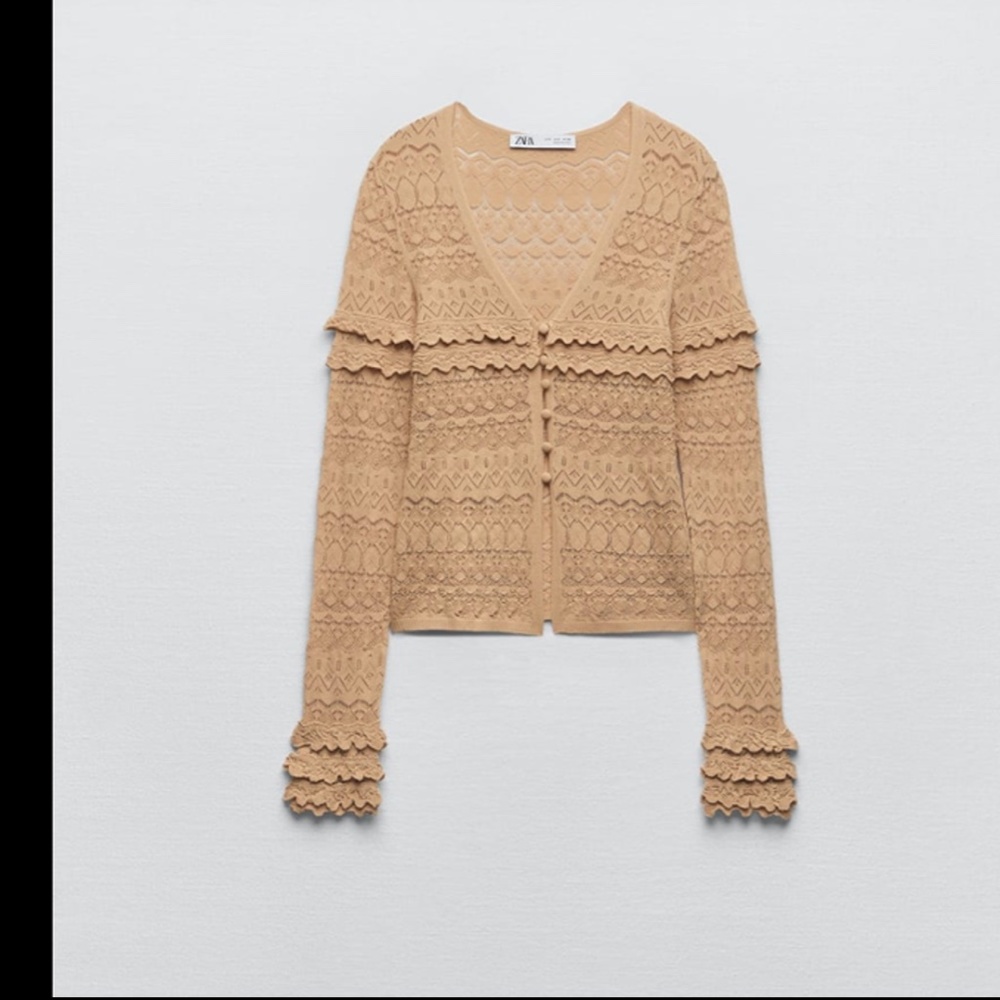 POINTELLE KNIT JACKET - Picture 4 of 5